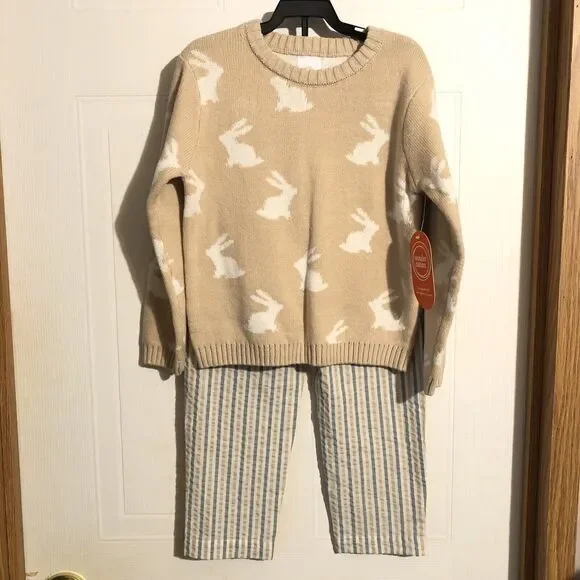 Wonder Nation Boys Crewneck Sweater And Pants Set 2-Piece - Picture 1 of 10